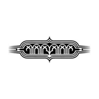 Intricate Art Deco Border, Geometric Ornamentation, Vintage vector