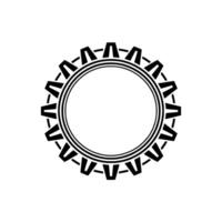 Abstract Circular Emblem, Minimalist , Symbolic Motif vector