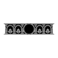 Art Deco Decorative Border, Geometric Ornamentation, Symmetrical vector