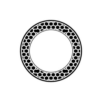 Geometric Circle, Hexagonal Pattern, Minimalist vector