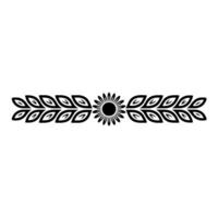 Stylized Floral Border, Geometric , Minimalist Motif, Pattern vector