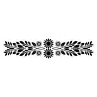 Floral Border, Rustic , Decorative Element vector
