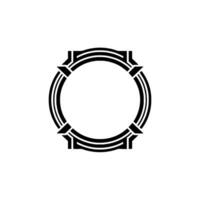 Geometric Circle Frame, Minimalist , Elegant Outline, Decorative vector