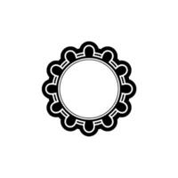 Minimalist Circular Frame, Elegant Outline, Blank Space vector