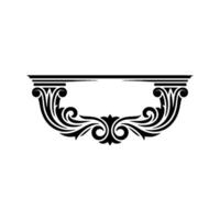 Elegant Scroll Ornament, Vintage Element, Decorative vector