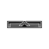 Geometric Deco Emblem, Modern Minimalist, Linear vector