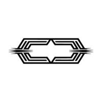 Geometric Deco Emblem, Minimalist , Modern, Outline vector