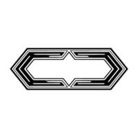 Geometric Hexagon, Modern Deco, Minimalist Element vector
