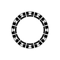 Geometric Vinyl Ring, Minimalist , Circular Motif vector