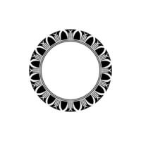 Art Deco Circle Ornament, Elegant Border vector