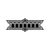 Art Deco Ornament, Elegant Divider, Vintage vector