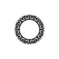 Geometric Circle Frame, Ancient Motif, Minimalist, Ornament vector