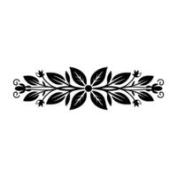 Elegant Floral Border, Scandinavian Element vector