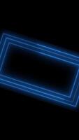 Vertical neon box frame line animation with rotating animation and scale changes. Loop playback background video