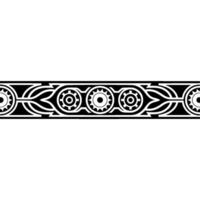 Geometric Mechanical Border, Industrial Deco Style vector