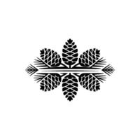 Geometric Pine Emblem, Minimalist Woodland vector