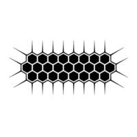 Geometric Hexagon Burst Minimalist Black White Texture vector