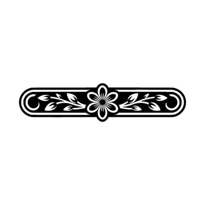 Elegant Floral Border, Vintage Element - Motif