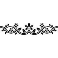 Elegant Floral Border, Vintage , Decorative Element, alternate version 6 vector