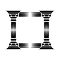 Geometric Pillars, Minimalist Framework, Balanced Symmetry vector