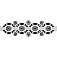 Geometric Border, Stylized Radial Pattern, Minimalist vector