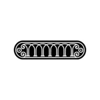Elegant Scroll Ornament, Vintage , Minimalist Emblem vector