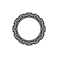 Geometric Portal, Retro Circuitry, Minimalist vector