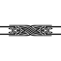 Stylized Swirl Border, Botanical Ornamentation vector