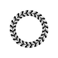 Elegant Botanical Wreath, Minimalist, Leaves vector