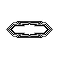 Geometric Arrowhead Emblem, Art Deco Style - Arrow vector