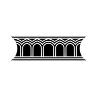 Gothic Archway Silhouette, Minimalist, Emblem vector
