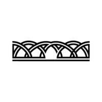 Art Deco Wave Border Elegant Linear vector