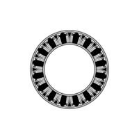 Circular Keyframe, Minimalist Music Motif, Vintage Aesthetic vector
