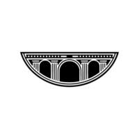 Geometric Archway Emblem, Minimalist vector