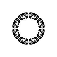 Elegant Circular Botanical Frame, Vintage Style - Floral vector
