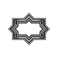 Geometric Star Frame, Minimalist , Elegant Outline, Composition vector