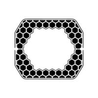 Geometric Hexagon Frame, Minimalist - Abstract vector