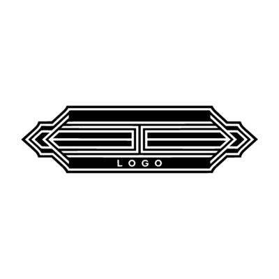 Art Deco , Geometric, Elegant, Vintage, Minimalist, Monochromatic, Badge, Shield, Retro, Luxury, Branding, Corporate, Identity, Abstract, Stylized, , Black and White, Modern, Sophisti