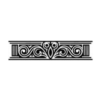 Elegant Black Ornamental Border, Vintage Element, Pattern vector