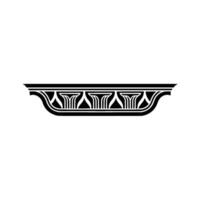 Egyptian Revival Archway, Detailed Ornamentation vector