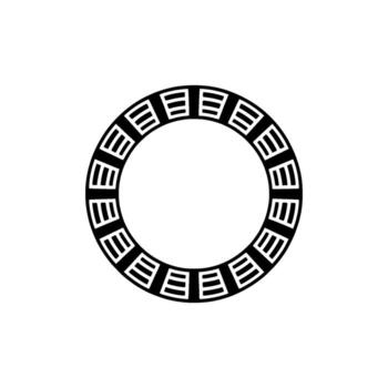 Geometric Circle Pattern, Minimalist , Circular Motif - Composition vector