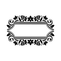 Elegant Floral Frame, Vintage , Decorative Border, Pattern vector