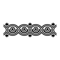 Intricate Black Floral Border, Vintage Element - Ornament vector