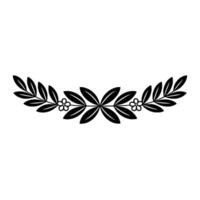 Elegant Botanical Border, Vintage Style Illustration, Laurel vector