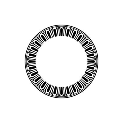 Geometric Circle Frame, Minimalist , Circular Motif, Art