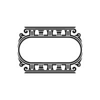 Art Deco Frame, Elegant Border, Vintage , Minimalist Ornamentation, Lineart vector