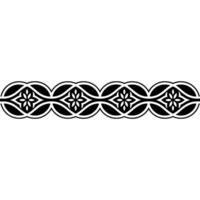 Intricate Black Ornamental Border, Vintage, Pattern vector