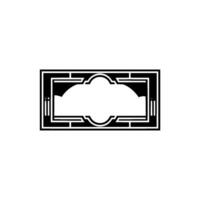 Art Deco Frame, Elegant Placeholder, Minimalist vector
