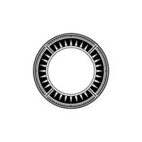 Geometric Compass Rose, Minimalist , Circular Motif, Circle vector