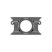 Geometric Temple Emblem, Classic , Minimalist, Architecture vector